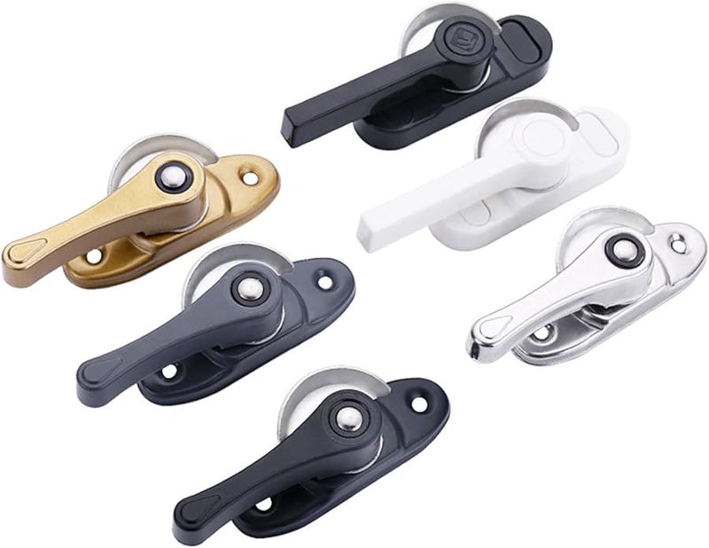 Universal Crescent Hook Lock Stainless Steel Window Lock Buckle 1Pcs Grey - Image 1