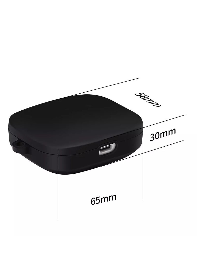 ماركة غير محددة - حافظة واقية لسماعات الأذن مناسبة لهاتف Xiaomi Redmi Buds 5، غطاء مقاوم للصدمات وغطاء من السيليكون قابل للغسل وإطار مضاد للغبار (أسود) - Image 1