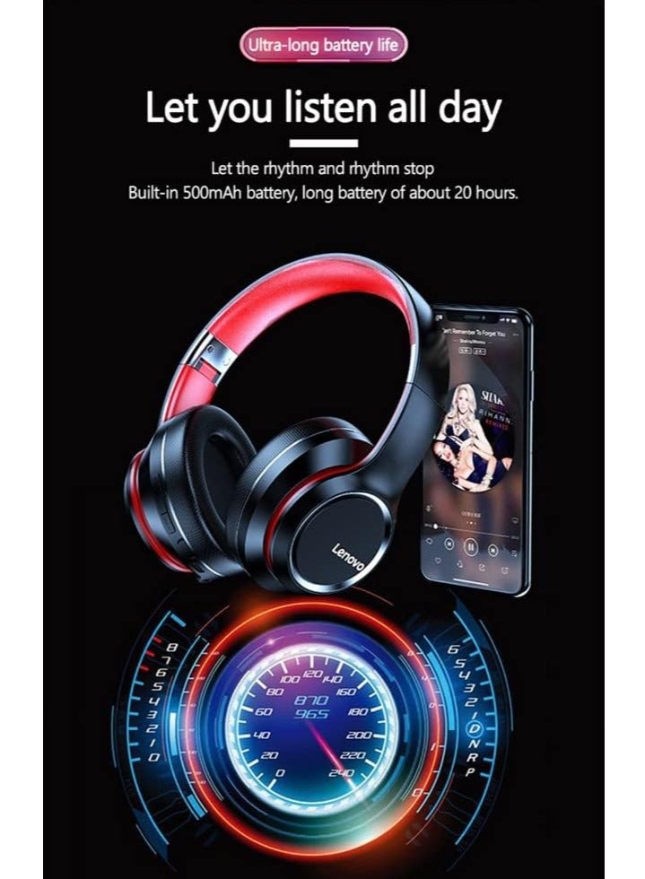 HEROCKX Wireless Headphone Bluetooth Headset Premium Foldable Headphone - Superior Sound Quality & Comfort. Black - Image 3