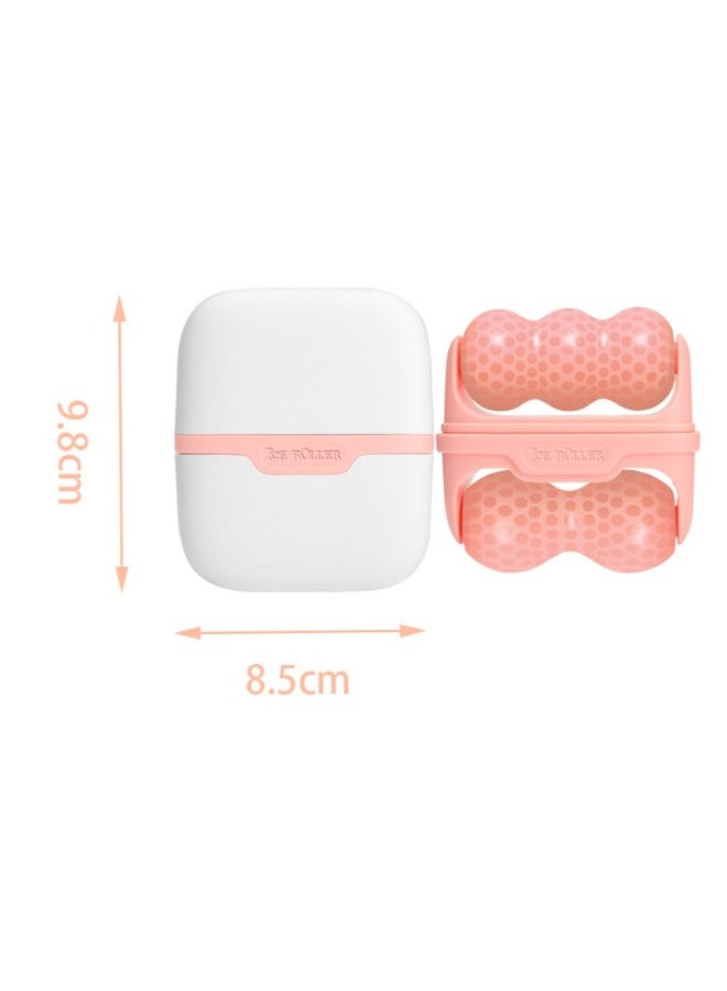 KHAJUL 2 In 1 Ice Roller For Face And Eyes - Facial Skin Care Tool With  Roller And Travel Case (Pink) - Image 2