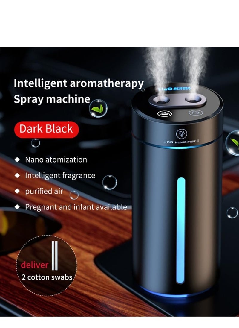 DMG TECH DMG Car Aromatherapy Diffusers for Essential Oils 380ml Mini Humidifier USB Mini Aroma Air Humidifier Mini LED 7 Color Changing Dual Mist Ports AI Smart Start for Car Room Home Office Bedroom  - Image 4