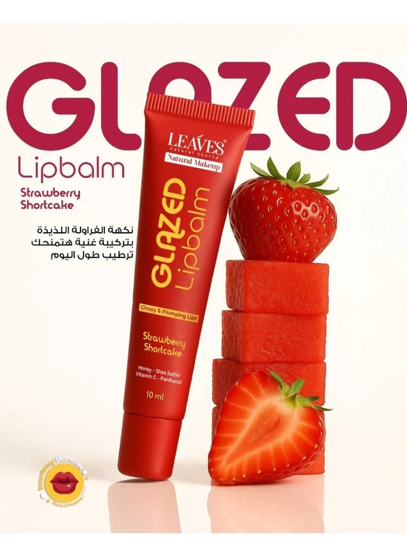 LEAVES GLAZED LIP BALM 10ML (STRAWBERRY SHOETCAKE)