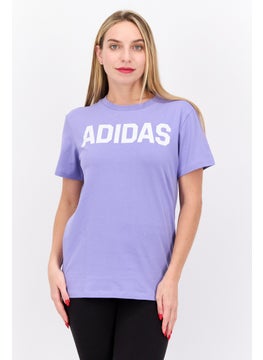 adidas Originals Women Sportswear Fit Brand Logo Training Top, Lavender Combo  - Image 1