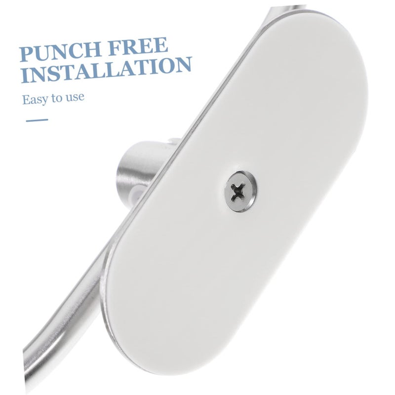 Stylish Stainless Steel Hand Towel Holder 2pcs 20x14cm Silver for Bathroom Kitchen - Image 4