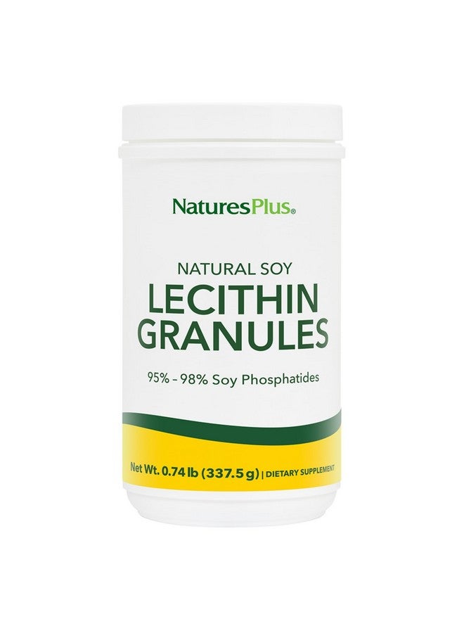 NaturesPlus Natures Plus Lecithin Granules - 95% Soy Phosphatides, 12 oz - Lecithin Powder Supplement, Pleasant-Tasting, Oil-Free - Vegetarian, Gluten-Free - 45 Servings - Image 1