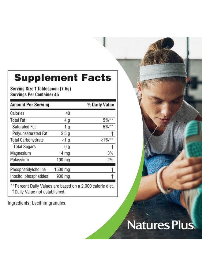 NaturesPlus Natures Plus Lecithin Granules - 95% Soy Phosphatides, 12 oz - Lecithin Powder Supplement, Pleasant-Tasting, Oil-Free - Vegetarian, Gluten-Free - 45 Servings - Image 5