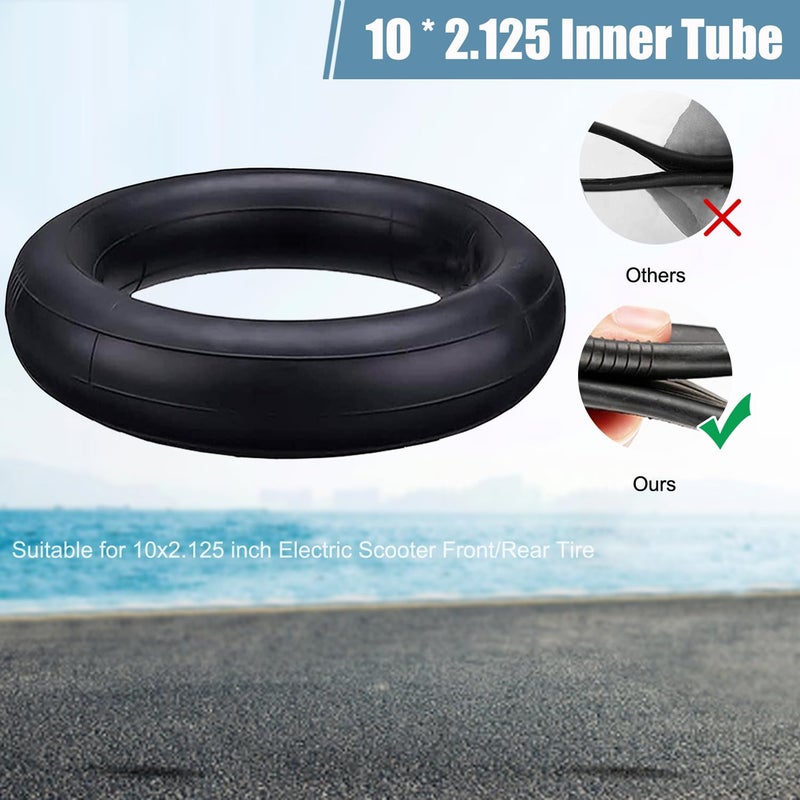 Cooryda 10X2.125 Tire And Inner Tube 10X2.125 Inner Tube For Electric Scooter Tire Replacement Wheels With 0 Valve Stem For 10Inch Tires With 6Inch Rims(1 Inner+1 Outer) - Image 4