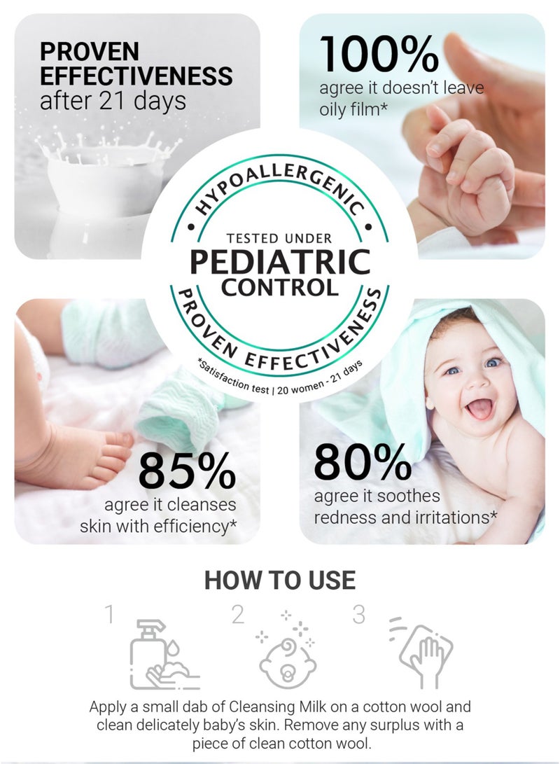 gamarde Baby Cleansing Milk 400ml Certified Organic, No-Rinse Moisturizing Milk for Baby’s Face, Body & Seat Care Hypoallergenic, Gentle, Soap-Free, Aloe Vera, Argan Oil, Thermal Spring Water Made in France - Image 2