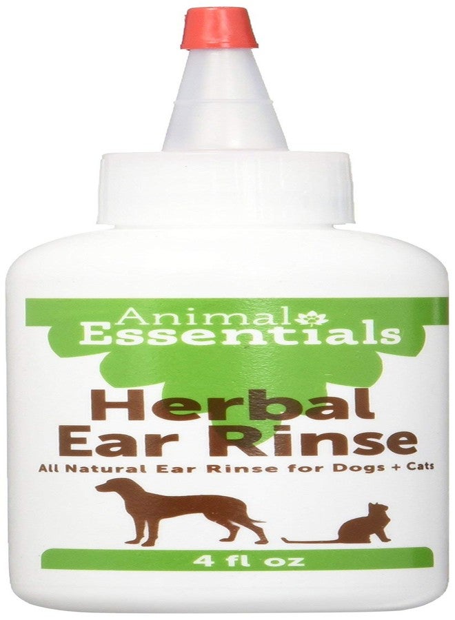 Animal Essentials Herbal Ear Rinse Cleaner for Dogs and Cats, 4 fl oz - Made in USA Certified Organic - Image 1