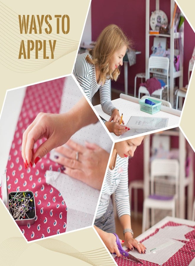 ايباك ورق إيباخ المنقط للخياطة، 45 بوصة × 10 ياردات، ورق تتبع لرسم النماذج، متباعد كل بوصة، ورق تعليم أبجدي رقمي للخياطة - Image 4