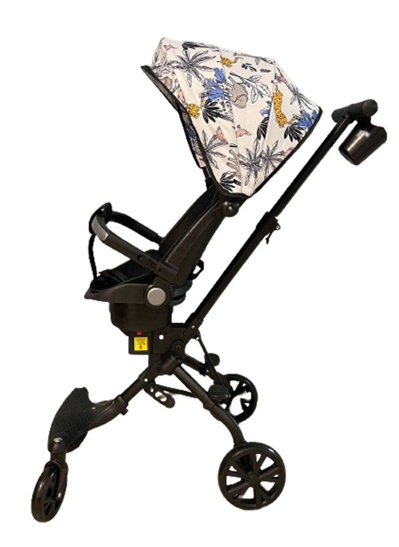 Generic Foldable and Lightweight Reversible Stroller with Canopy Suitable For 1-5-Year-old Children Can Be Semi-reclined and Seated  - Image 1