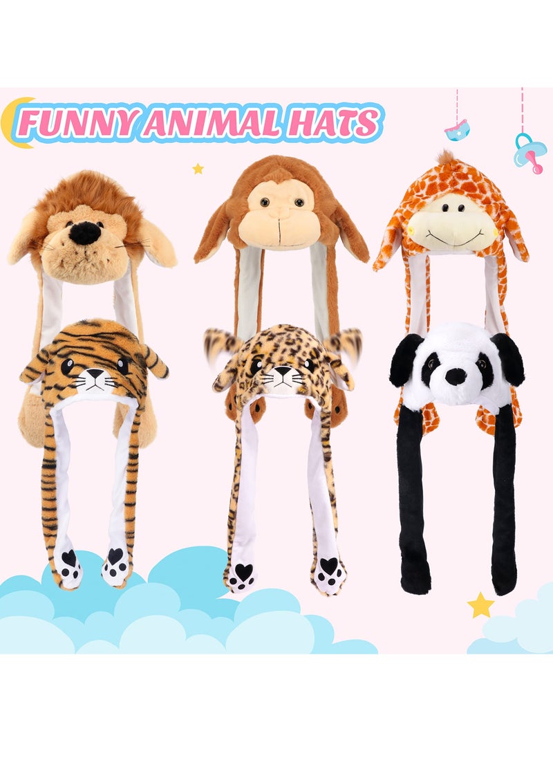 Generic - Animal Hat, Funny Plush Animal Hat with Ears Movable Jumping, Dress Up Cosplay Party, Cute Cap Unisex Gift for Kids Adults Party, 50cm - Image 1