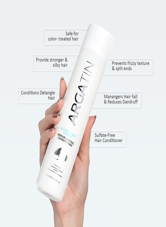 ARGATIN Keratin Repair Lasting Sulphate free Conditioner | Enriched with Argan Oil & Aloe Vera Extract | Smooth, Shiny & Frizz Free Hair | Unisex 330 ml - Image 5