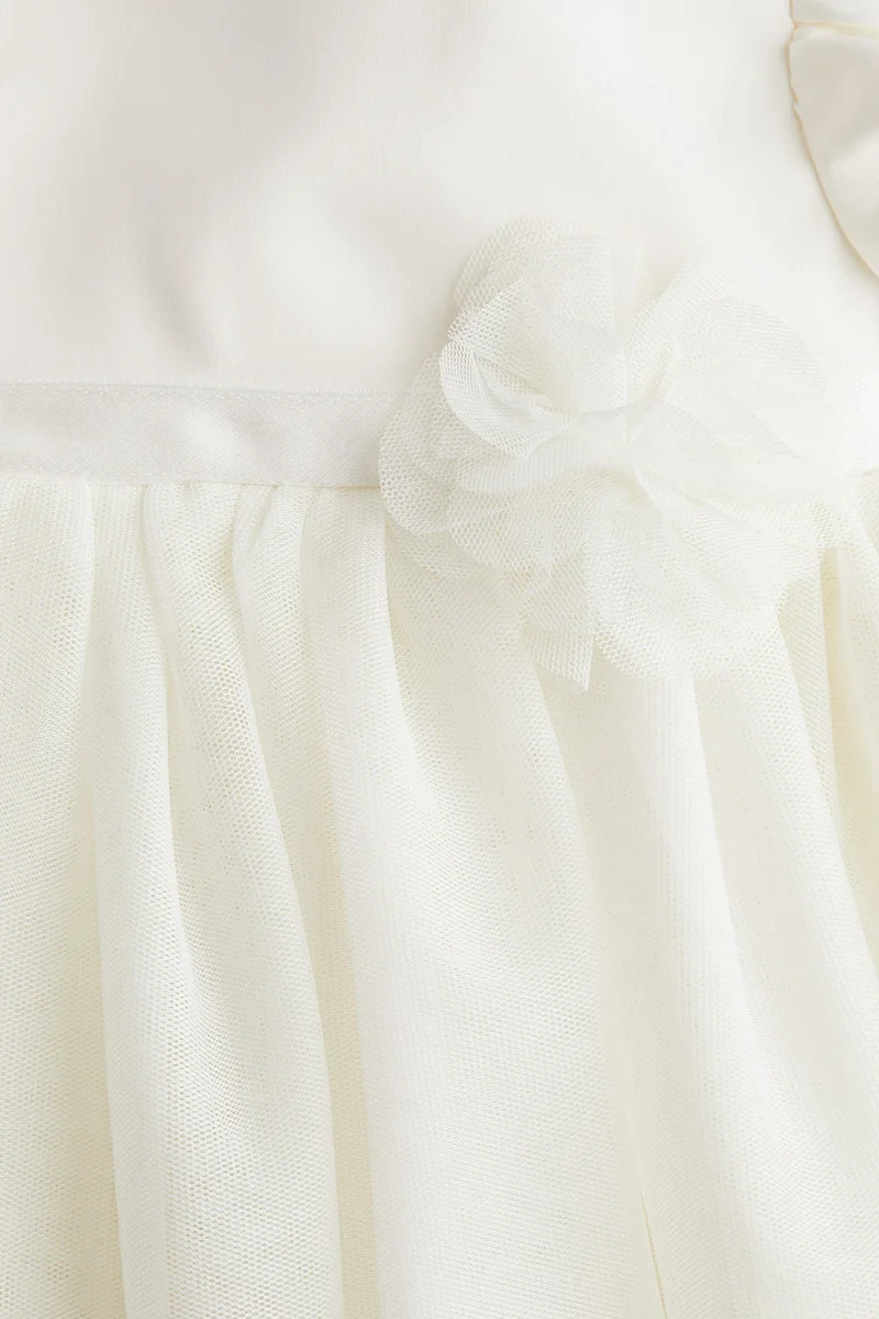 اتش اند ام فستان ساتان بتنورة تول