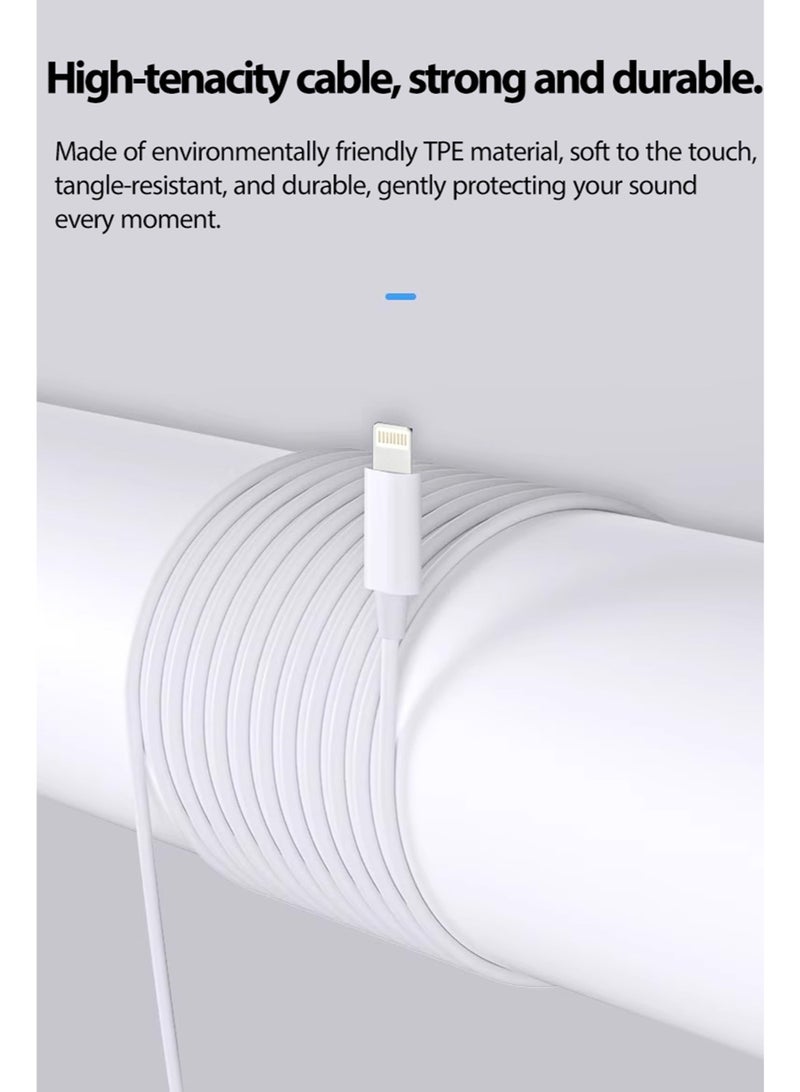 جوي فوكس سماعات أذن سلكية، حاصلة على شهادة MFi، معترف بها من قبل النظام، جودة مكالمات عالية الوضوح، صوت متوازن وواضح؛ متوافقة مع أجهزة iPhone المزودة بموصل Lightning والتي تعمل بنظام التشغيل iOS 14/13/12/11/XR/XS/X/8/7، تدعم جميع إصدارات iOS - Image 4