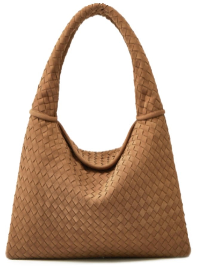Molodo Suede Woven Hobo Bags Purses for Women Woven Leather Bag Vintage Tote Bag Retro Handbag Satchel 2025 - Image 1