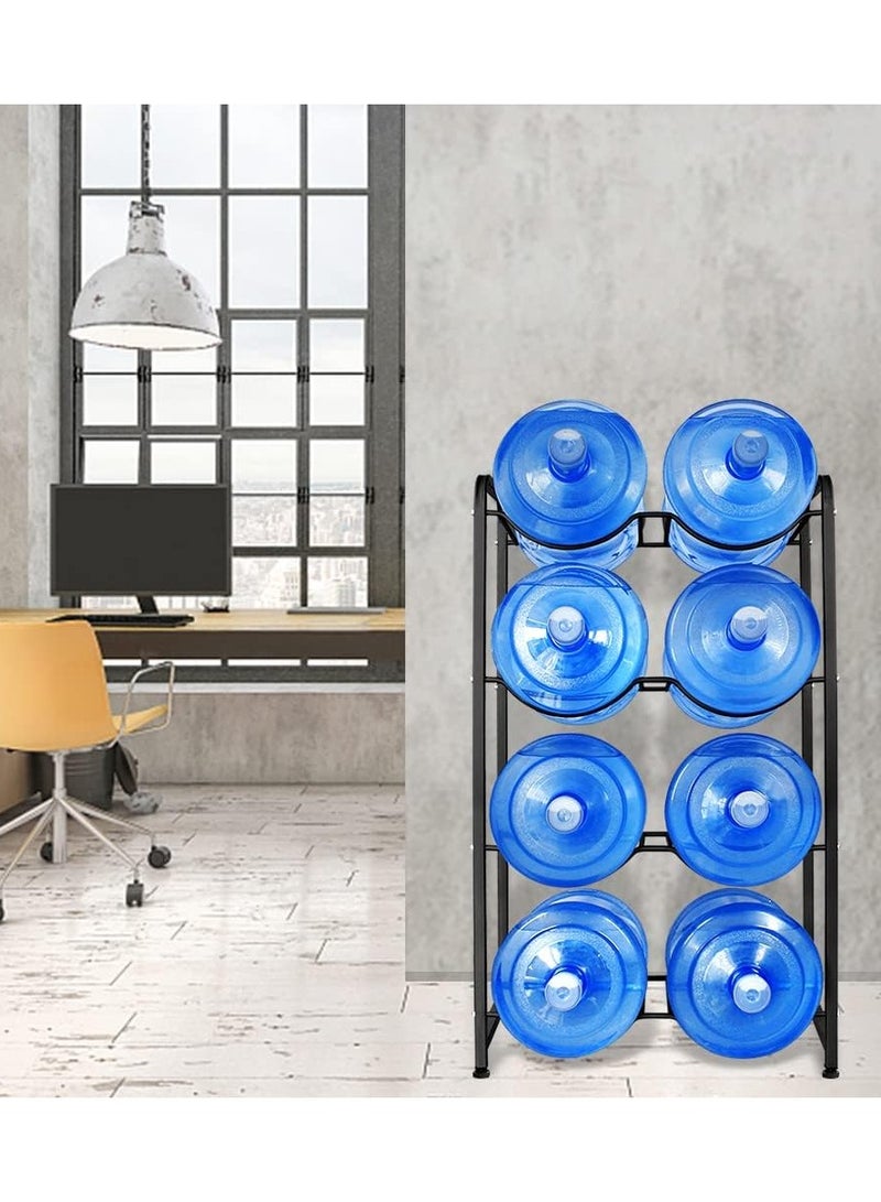 DubaiGallery 5 Gallon Water Bottle Holder 8 Tier Water Jug Rack 8-Tier Water Bottle Rack Reinforced Steel Rack for Water Storage Water Bottle Storage Rack - Image 3