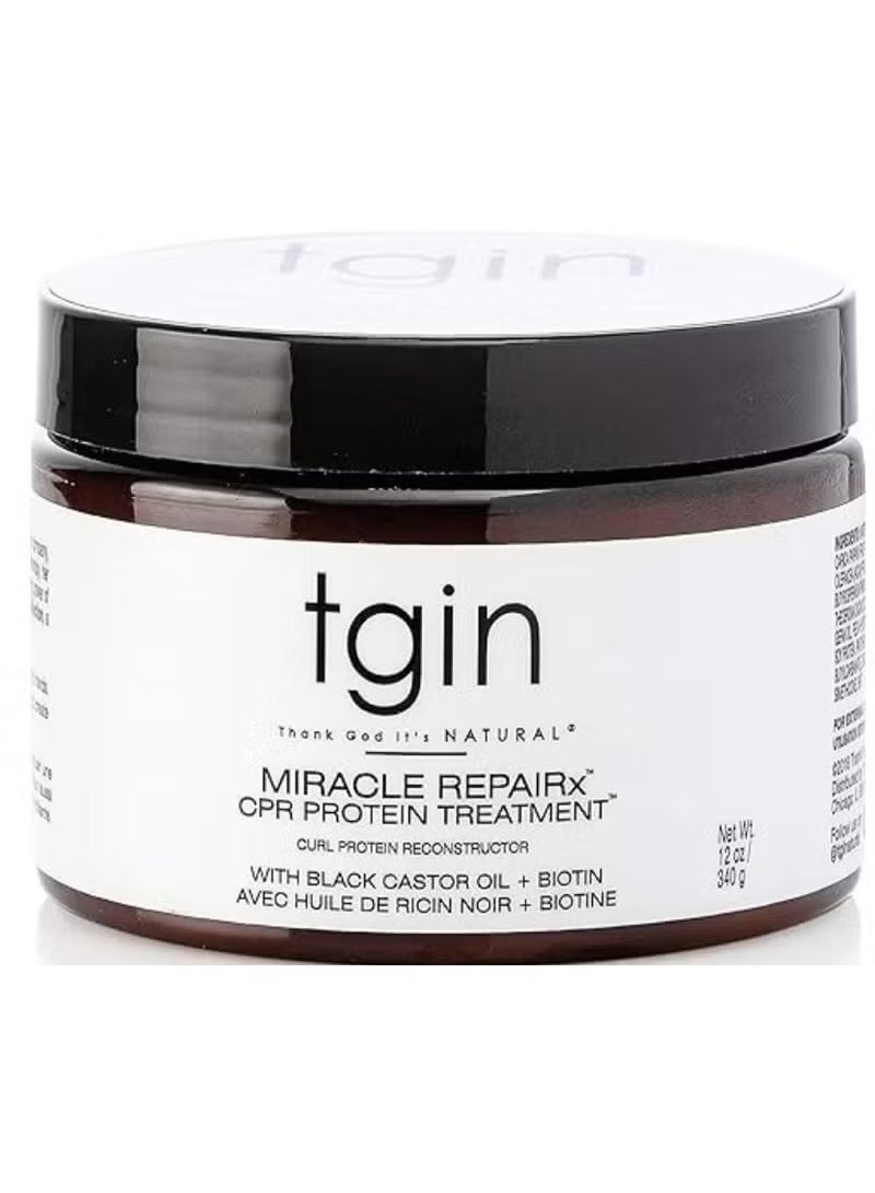 Miracle Repairx CPR Protein Treatment Moisturizer With Black Castor Oil For Natural Hair - Dry Hair - Curly Hair - 340Gm