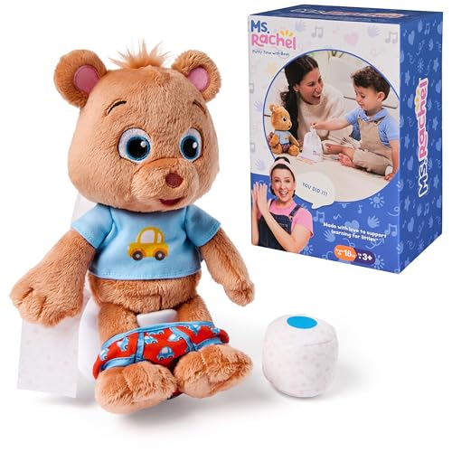 Ms. Rachel Potty Time with Bean, 11” Plush Teddy Bear with Play Toilet & Accessories, Toddler Toys for Girls & Boys for Ages 18 Months to 3+ - Image 1