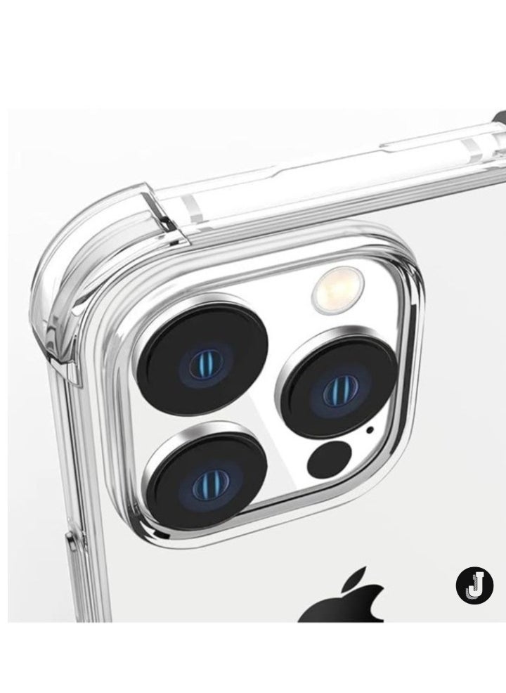 JAJEEK "iPhone 16 Pro Clear Back Air Cushion Case – Shockproof Silicone Protective Bumper Shell for Enhanced Durability" - Image 3
