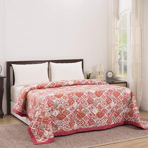 maspar Eclectic Treasures Abstract Polycotton Double Comforter 265x228 cm Red - Image 1