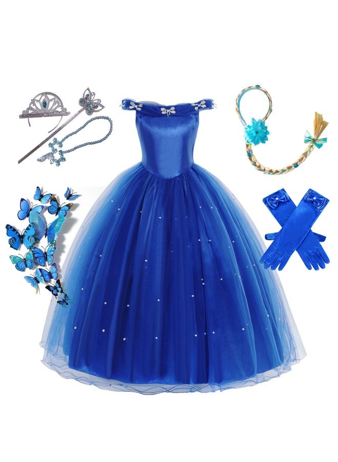 NIBEMINENT Cinderella's new summer girls' dress, Cinderella princess dress and Halloween performance costume for children - Image 1
