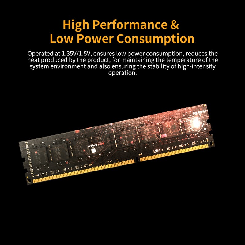 ASint LO-DDR3-1600-4GB Desktop Memory DDR3 1600MHz PC RAM 240Pin Low Power Consumption 4GB - Image 2