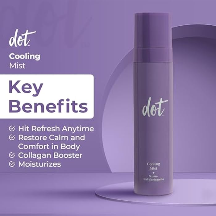 dot Cooling Facial Mist With Vitamin C, Plant-Based Antioxidants & Skin Revitalizing Feminage - Face Mist that Moistures, Rejuvenates & Clarifies – For All Skin Types – Menopause Skincare - 3.4 oz - Image 3