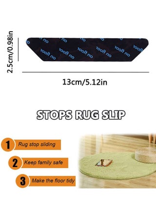 16 Pcs Non Slip Rug Tape for Hardwood Floors and Tiles, Reusable and Washable Carpet Tape for Area Rugs, Dual Sided Adhesive Rug Sticker to Keep Your Rugs in Place Style A - view 2