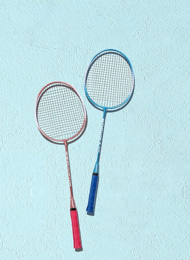 Hanayo Badminton Racket Set Lightweight Professional Badminton Racket Set for Adult and Children Including 2 Rackets 3 Shuttlecocks 2 Racket Head Protector 2 Hand Glue and Carry Bag(Pink) - Image 2