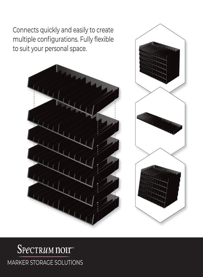 Spectrum Noir Crafter's Companion SPECN-6 Spectrum Noir Marker Storage Trays, 6/Pack,Black - Image 2