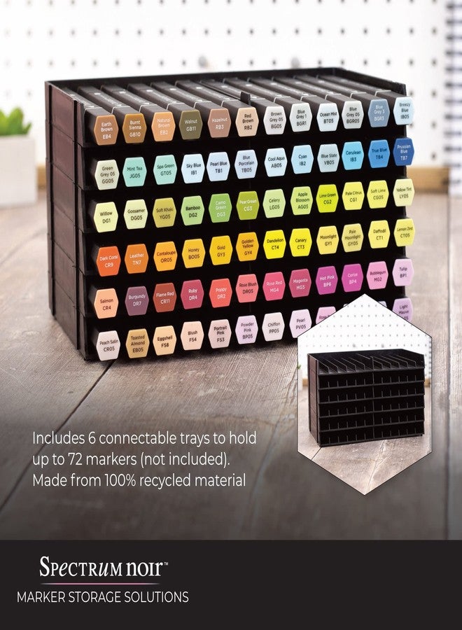 Spectrum Noir Crafter's Companion SPECN-6 Spectrum Noir Marker Storage Trays, 6/Pack,Black - Image 4