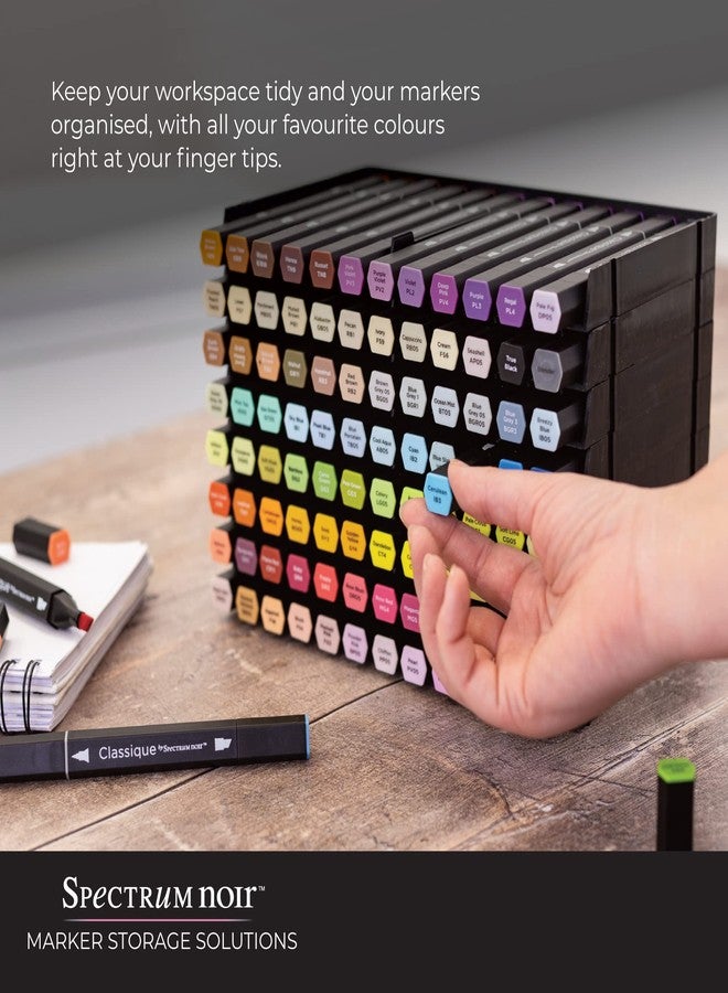 Spectrum Noir Crafter's Companion SPECN-6 Spectrum Noir Marker Storage Trays, 6/Pack,Black - Image 5