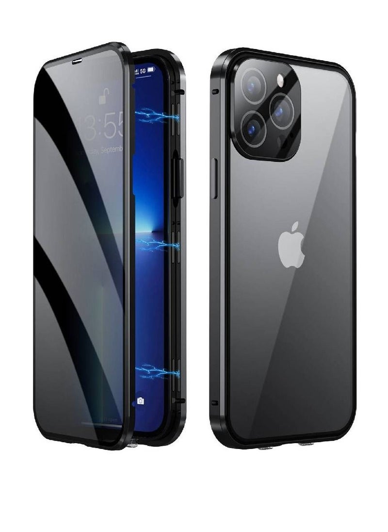 ZOOMEE - Ultra Protective Anti-Scratch Anti-Spy Magnetic Privacy Case Cover For Apple iPhone 13 Pro Max Black - Image 1
