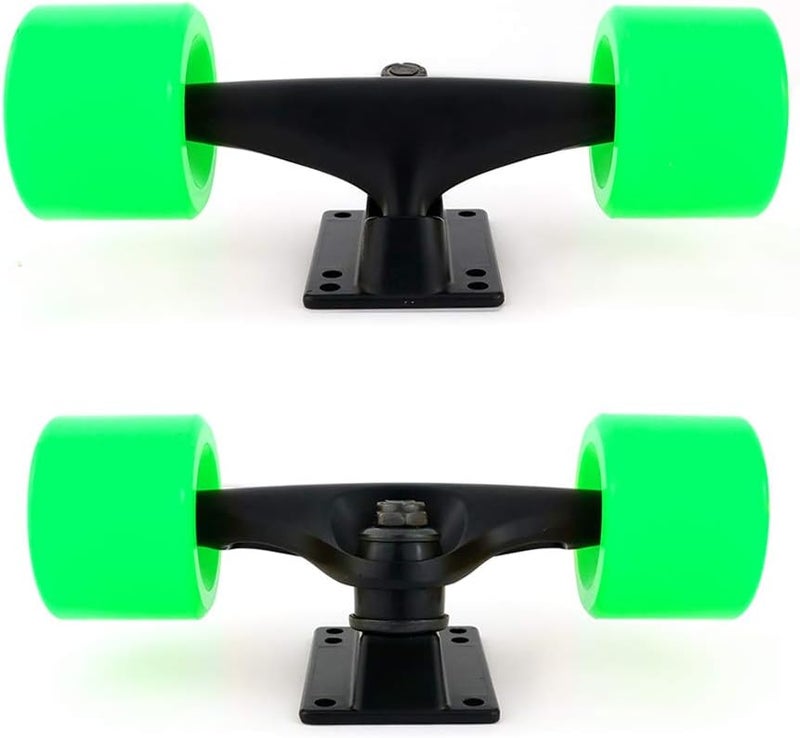 VJ Skateboard Truck and Wheel, 5.0 Skateboard Trucks 127mm Trucks w/Skateboard Cruiser Wheel 60mm, Skateboard Bearings, Skateboard Screws, Skateboard Riser Pads - Image 2