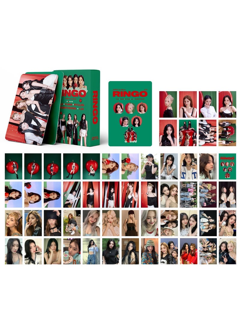 xozgdovg Integrate small card KPOP Korean Wave photo card 55 boxed DIY collection IVE support ITZY green card RINGO 
