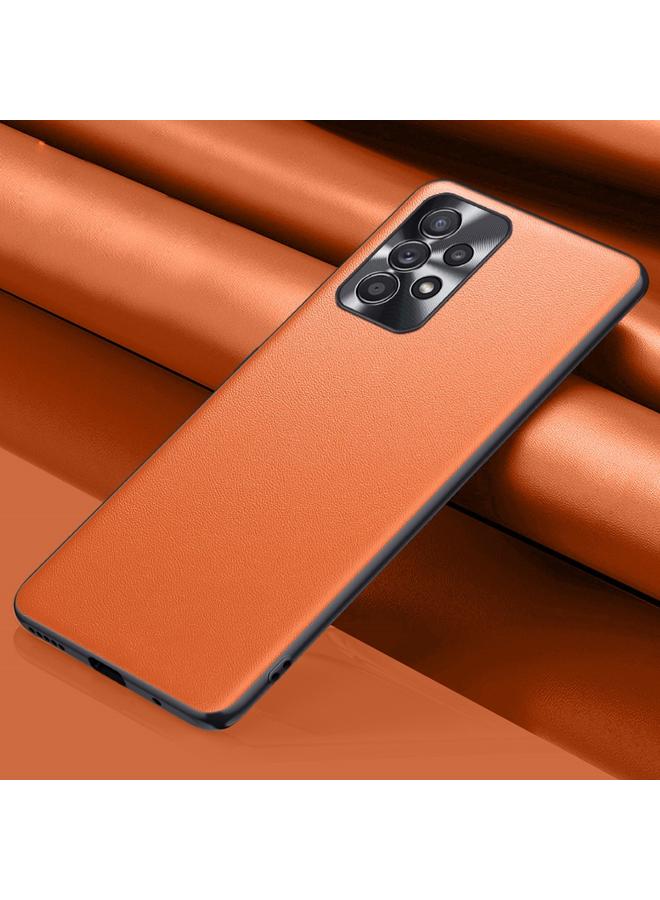 S-TOP Case For Samsung Galaxy A73 Plain Skin Leather Phone Case - Image 1