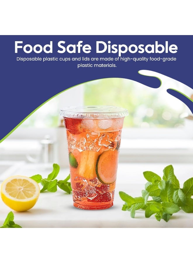 إس إن إتش باكينج أكواب عصير SNH للتعبئة، سعة 16 أونصة، غطاء شفاف، متينة، للاستخدام مرة واحدة، 25 قطعة - Image 5