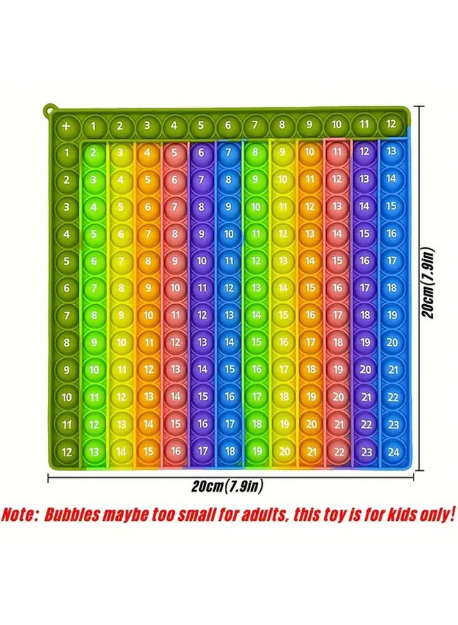 Brown Math Fidget Multiplication Table 12x12 Color Coded Blocks Educational Toy Kids - Image 4