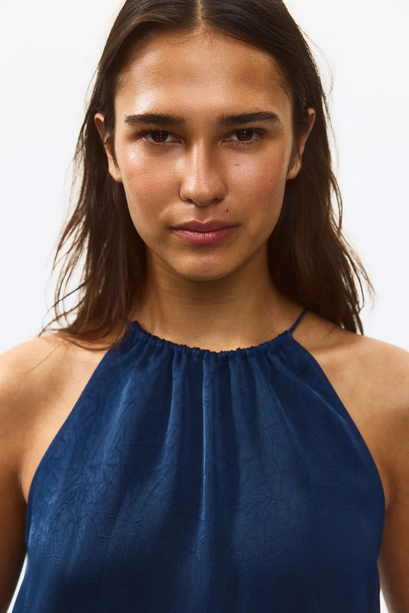 H&M Crinkled satin top
