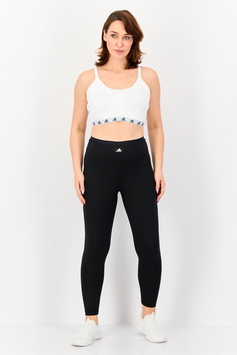 Adidas Women Brand Logo Lightly Padded Sports Bra, White  - Image 4