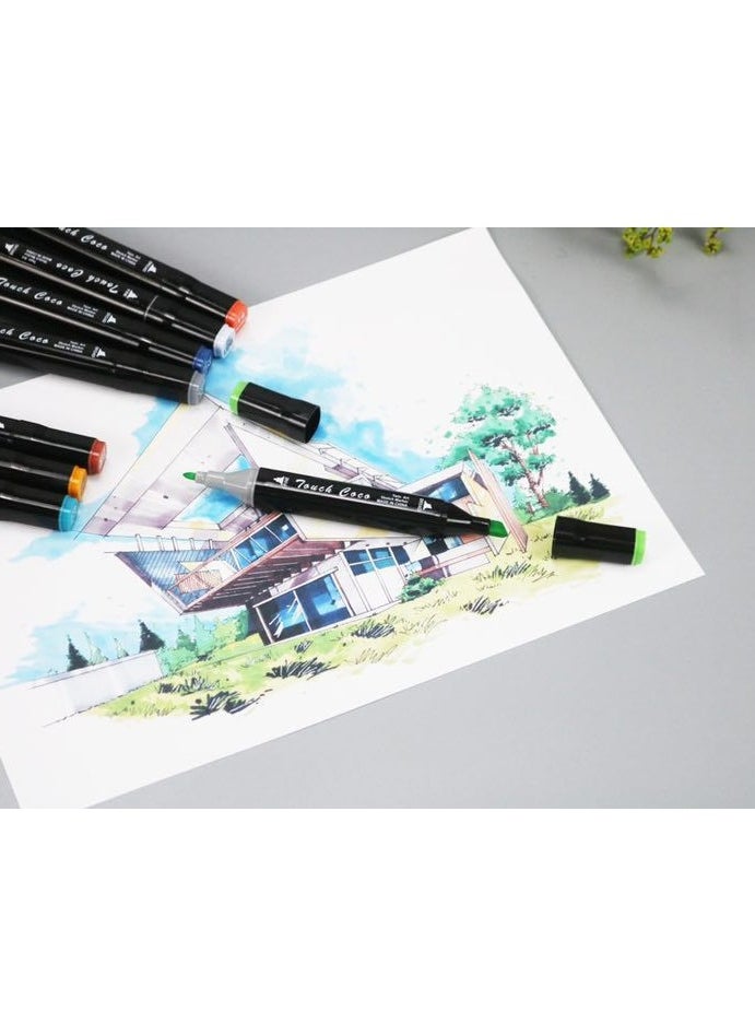 Touch - 80-piece double-sided color marker painting pen set - Image 1