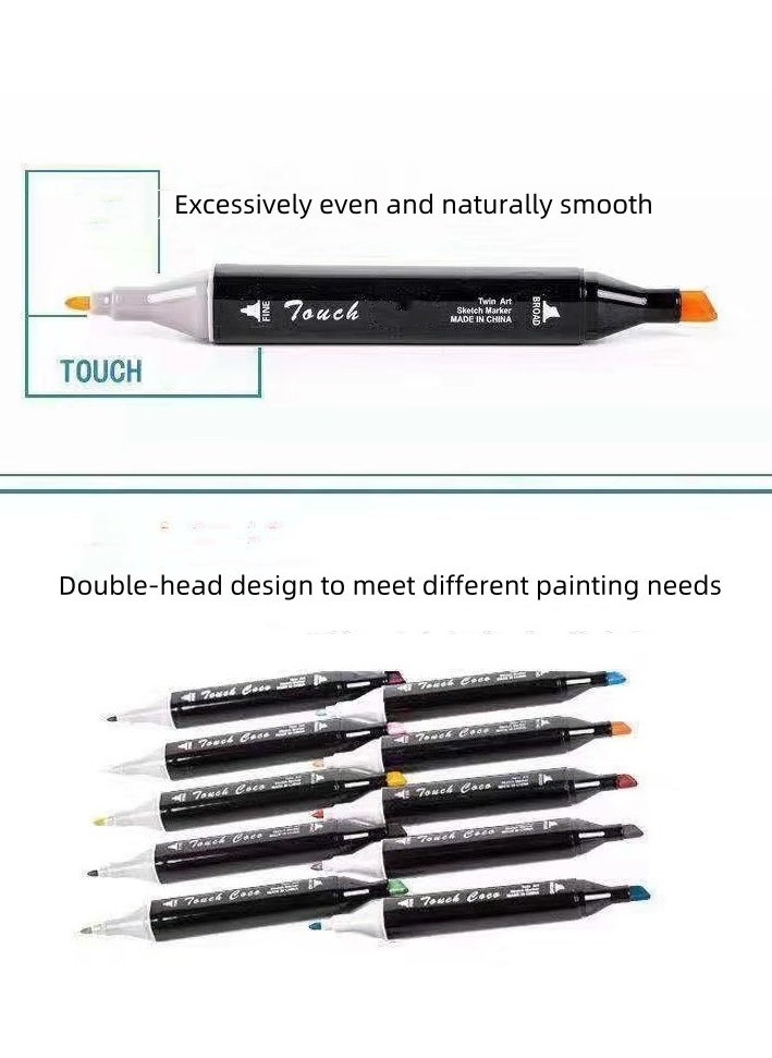 Touch - 80-piece double-sided color marker painting pen set - Image 1