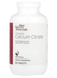 Bariatric Advantage Chewable Calcium Citrate Wild Cherry 90 Tablets 