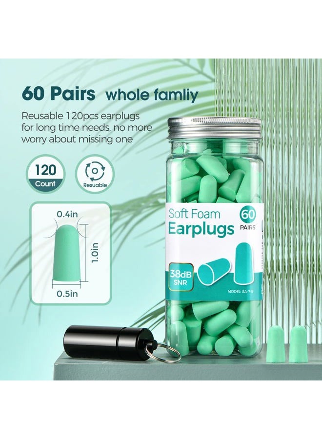 Onhear Ultra Soft Ear Plug for Sleeping, 120 PCs High Noise Cancelling Earplug with Aluminum Case, Industrial-Grade Hearing Protection Earplug for Snoring/Working/Studying/Side Sleeper, Slow Rebound - Image 5