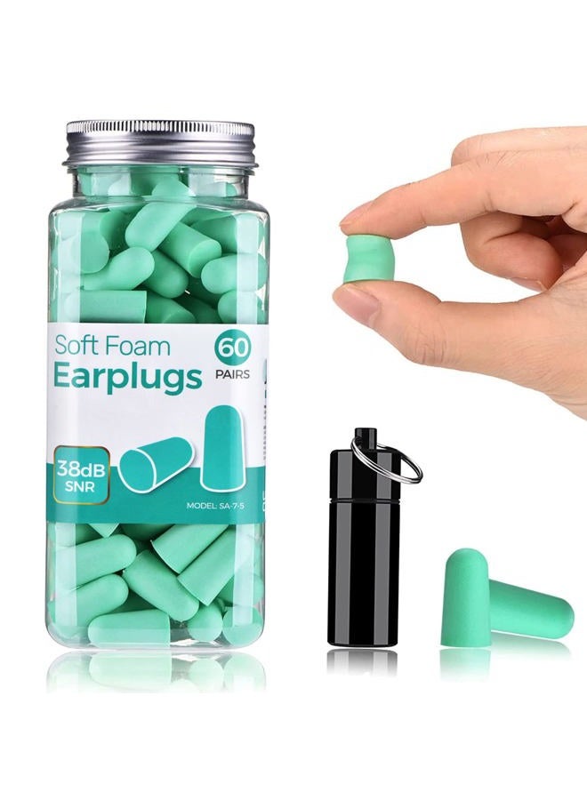 Onhear Ultra Soft Ear Plug for Sleeping, 120 PCs High Noise Cancelling Earplug with Aluminum Case, Industrial-Grade Hearing Protection Earplug for Snoring/Working/Studying/Side Sleeper, Slow Rebound - Image 1