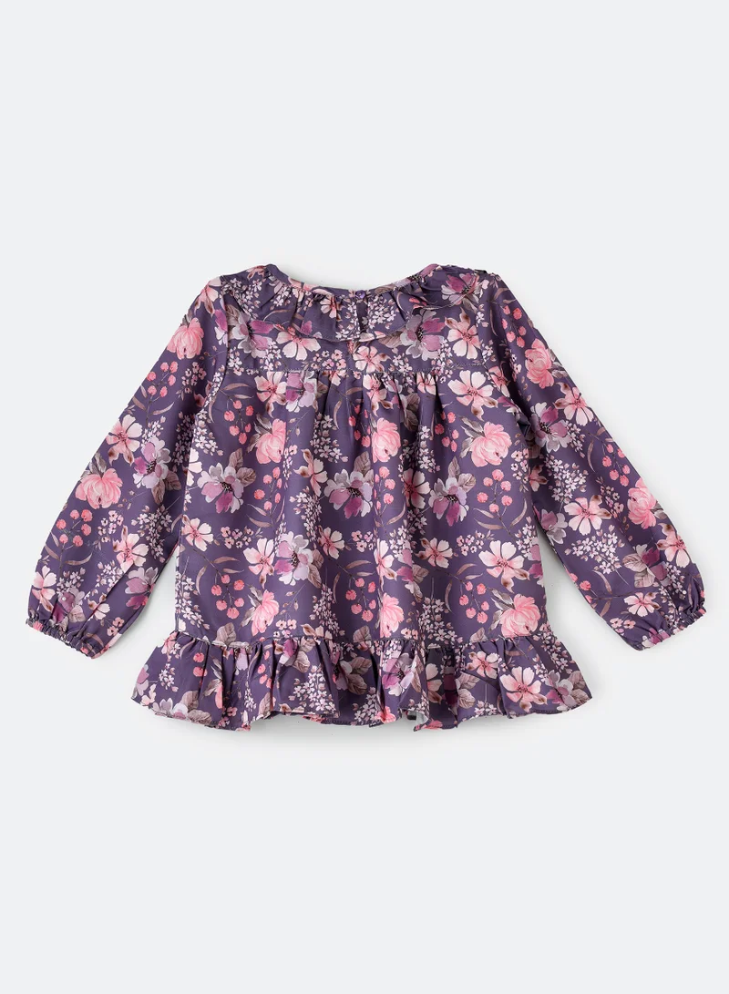 Jelliene Breathable Elegance: Girls' Viscose Woven Blouse