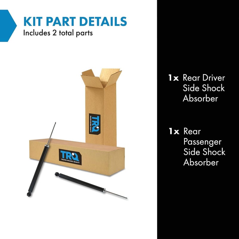 TRQ Rear Shock Absorber Set Compatible with 2008-2013 Volvo C30 2004-2011 S40 2005-2011 V50 - Image 2