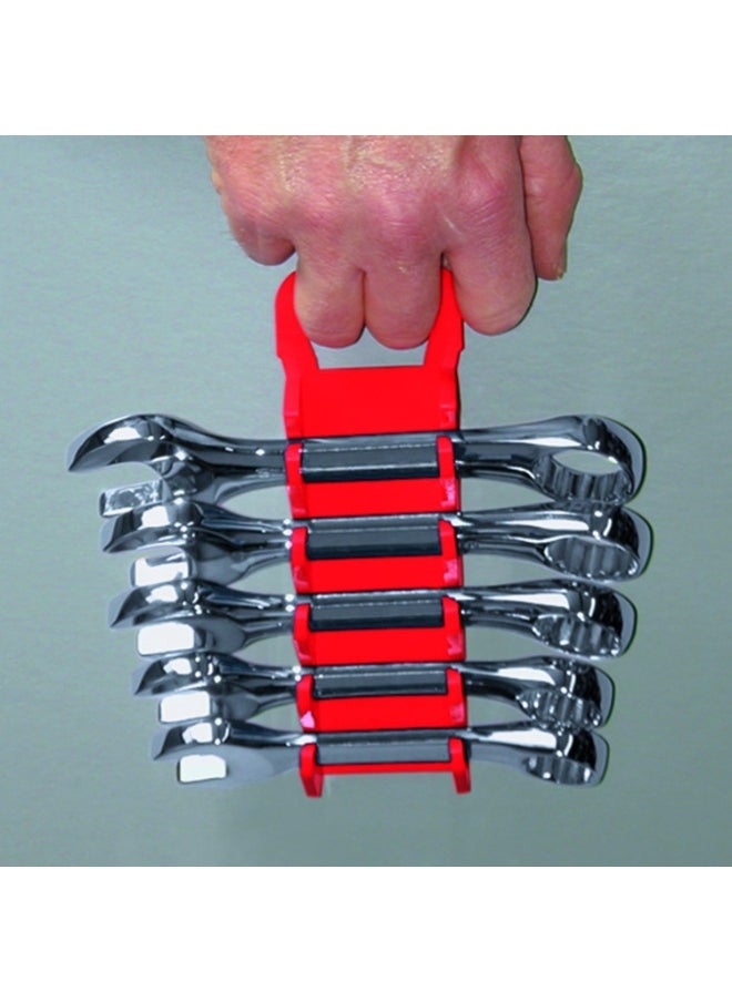 Ernst Manufacturing Ernst Manufacturing 5076-Red Gripper Stubby Wrench Organizer, 11 Tool, Red  - Image 2