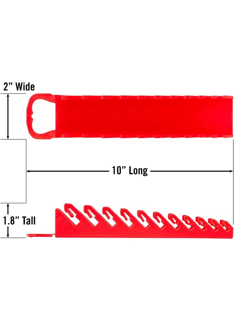 Ernst Manufacturing Ernst Manufacturing 5076-Red Gripper Stubby Wrench Organizer, 11 Tool, Red  - Image 3